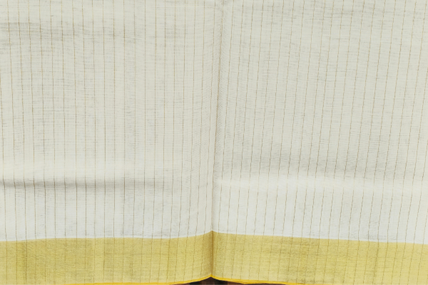 Golden border and striped saree