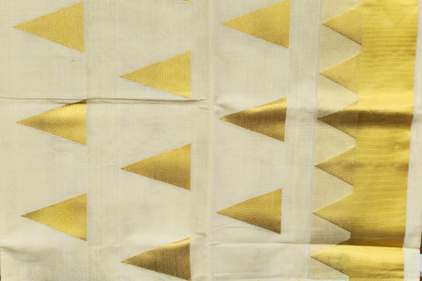 Golden temple design saree