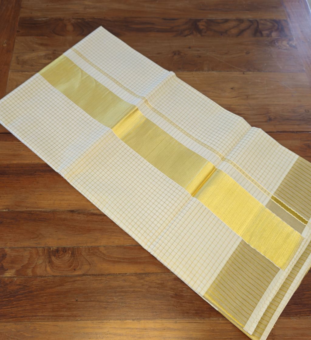 P000027 JARI SMALL CHECK SAREE