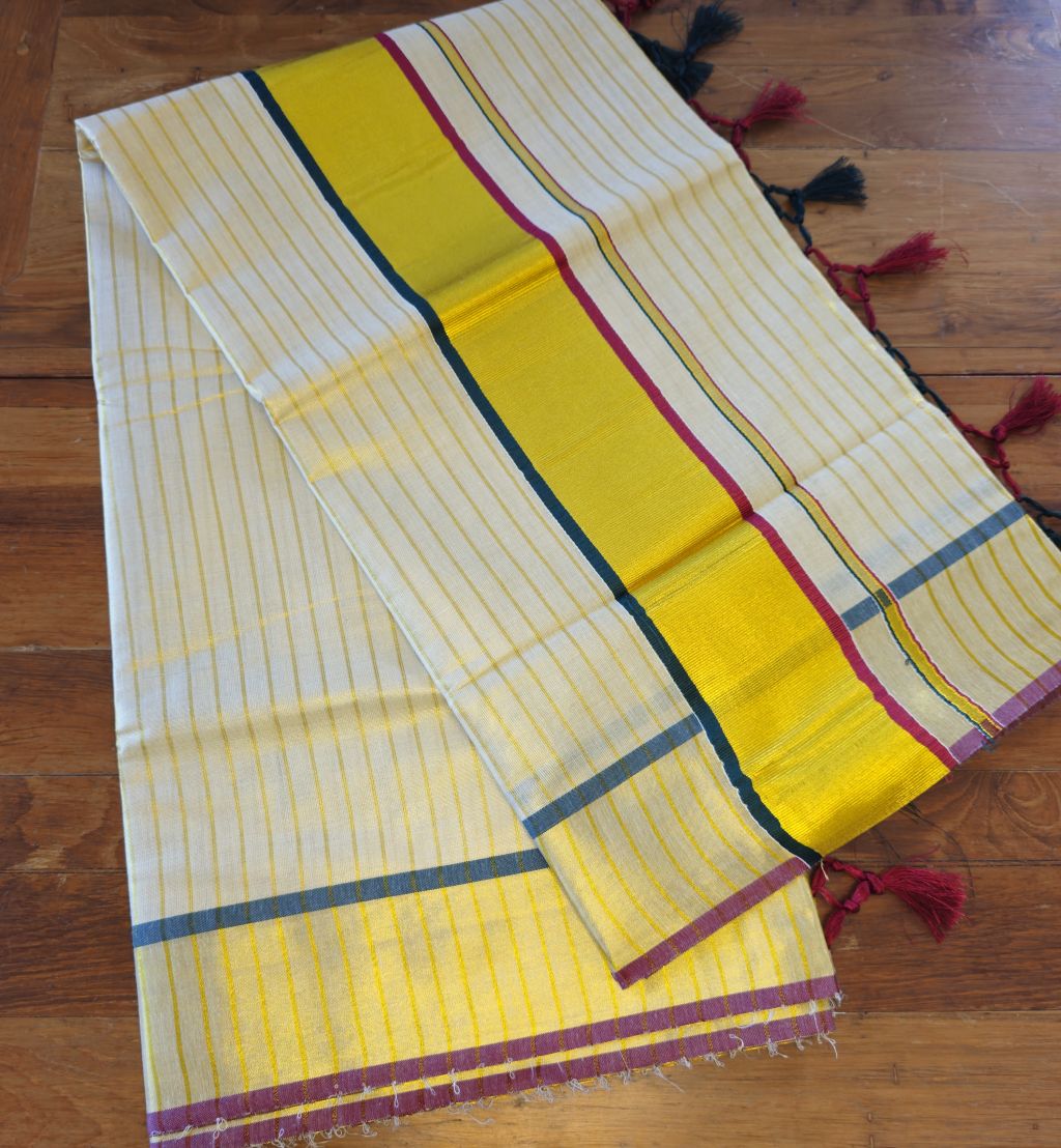 P000044 STRIPED TISSUE SAREE