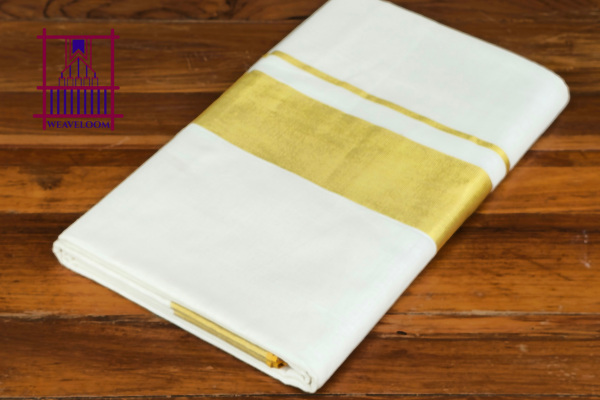 Plain Golden border saree