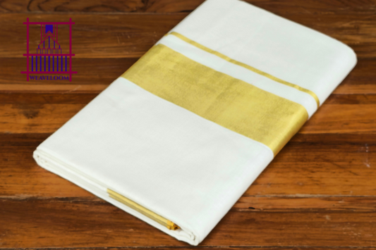 Plain Golden border saree