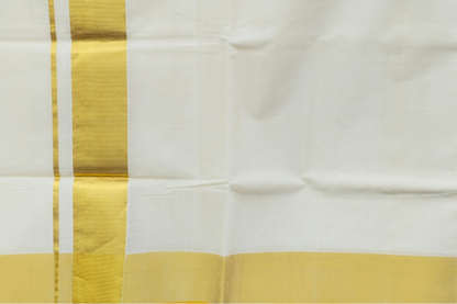 Plain Golden border saree