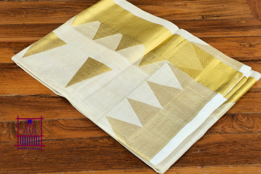 Golden temple design saree