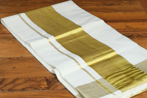 Plain Jari design saree