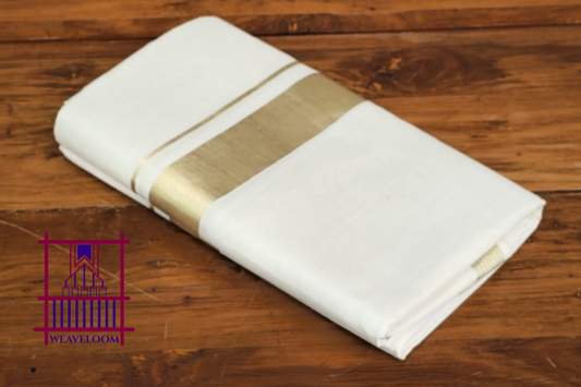 1.5 inch Golden + Silver bordered Men’s Dothi