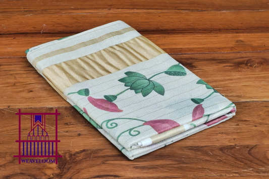 Floral printed Tissue design saree