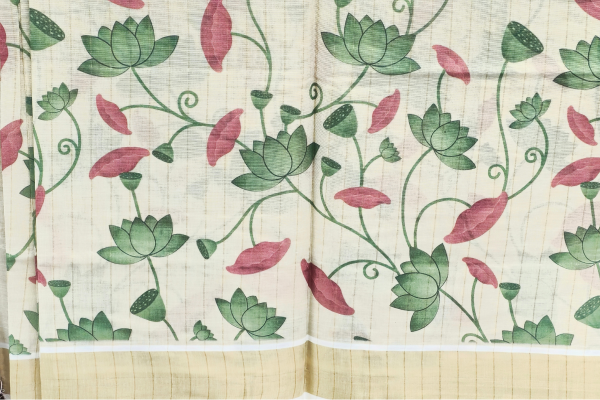 Floral printed Tissue design saree