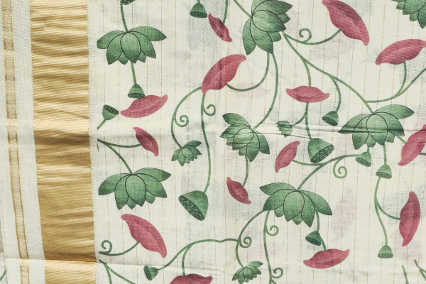 Floral printed Tissue design saree