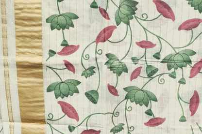 Floral printed Tissue design saree