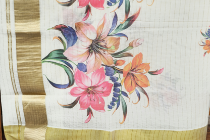 Floral printed design saree