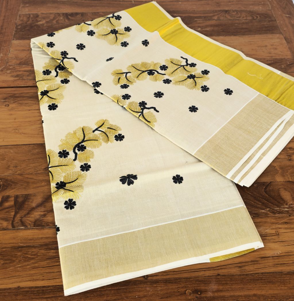 P000053 EMBROIDERED TISSUE SAREE