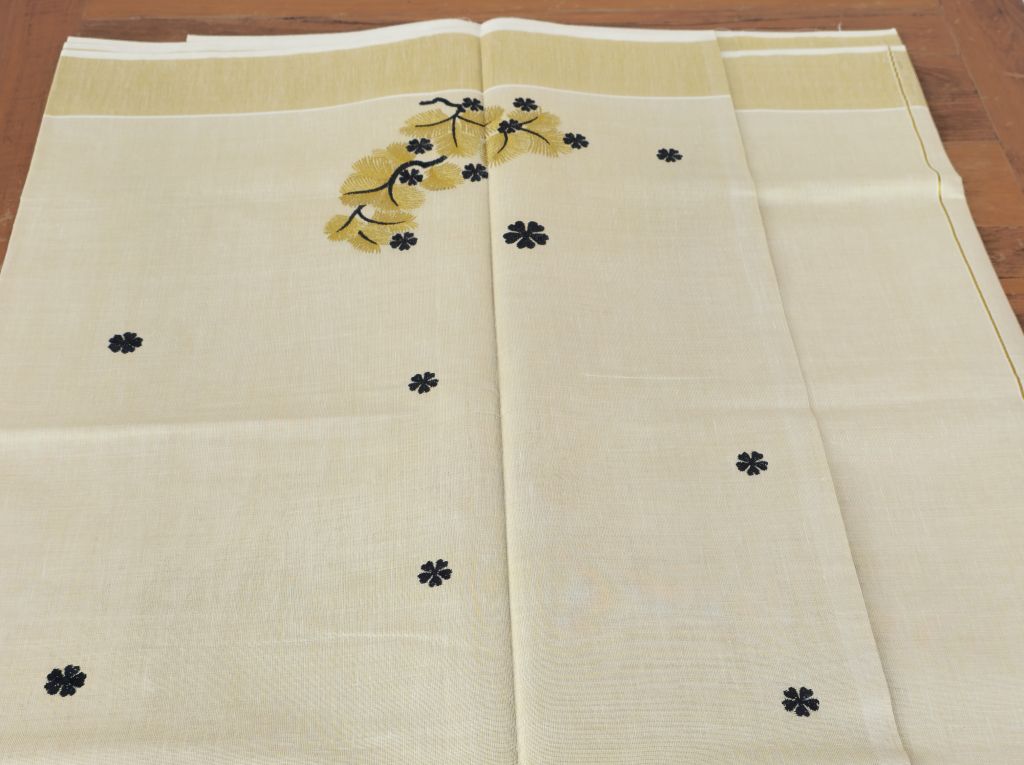 P000053 EMBROIDERED TISSUE SAREE