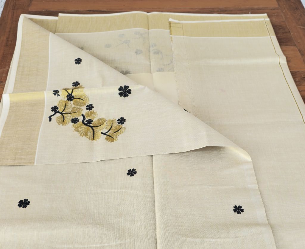 P000053 EMBROIDERED TISSUE SAREE